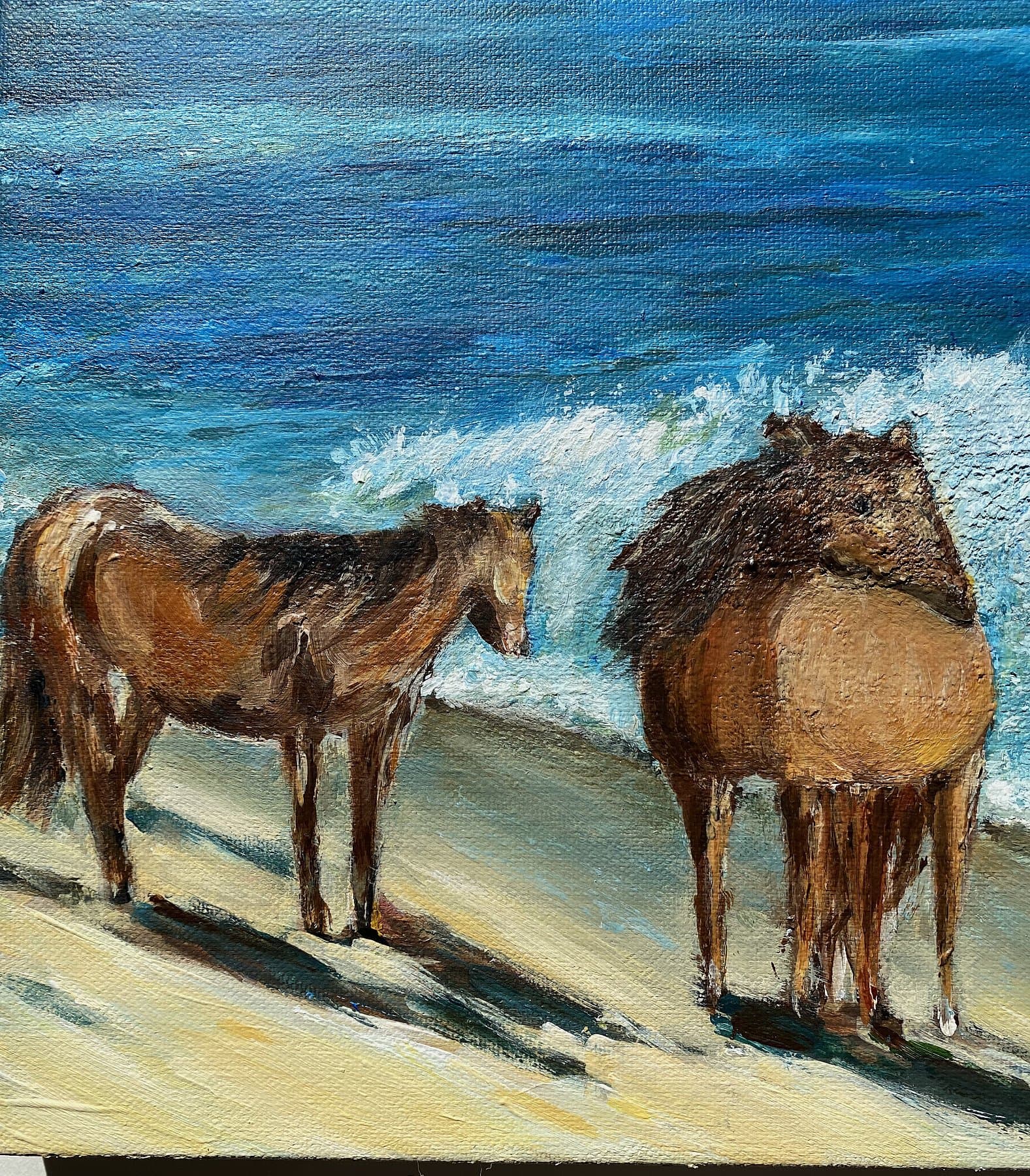 "Wild Horses at Sable Island, Nova Scotia" — view 2