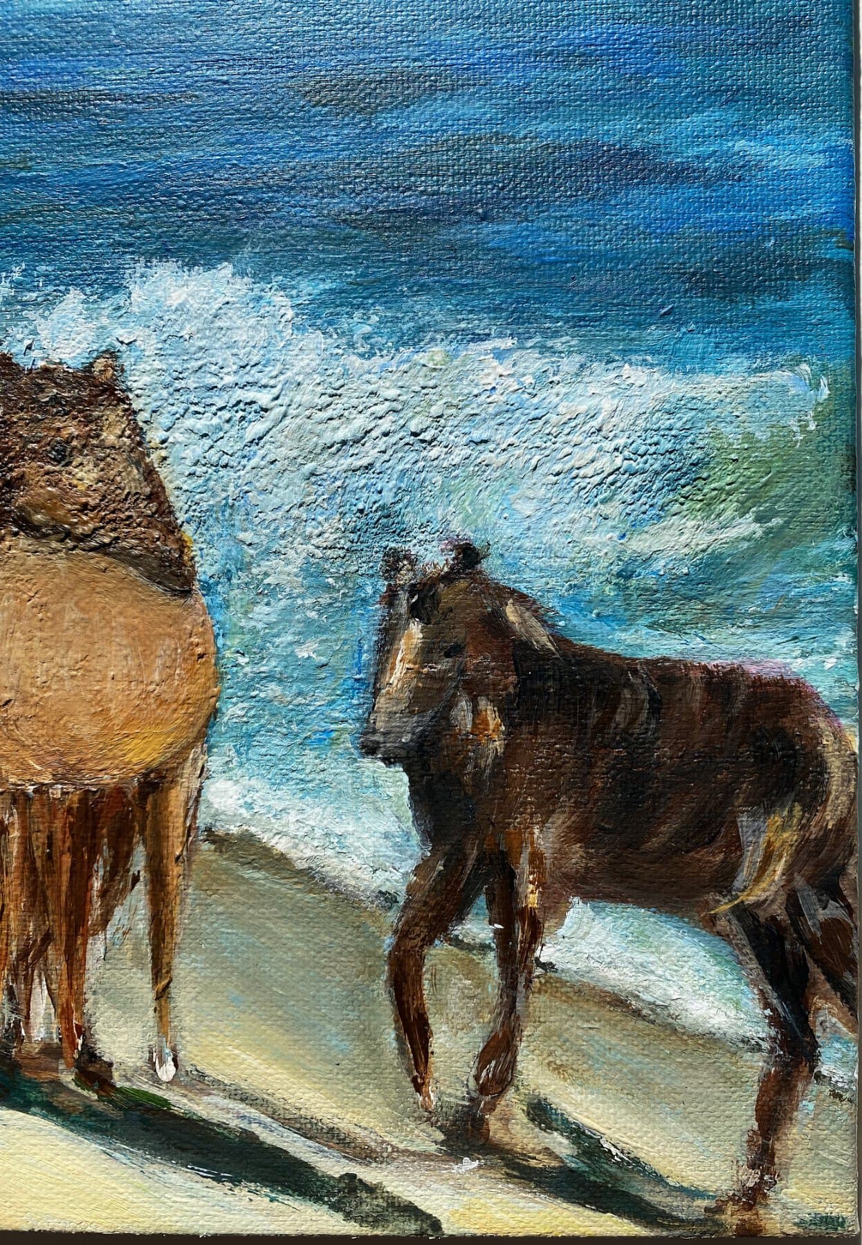 "Wild Horses at Sable Island, Nova Scotia" — view 3