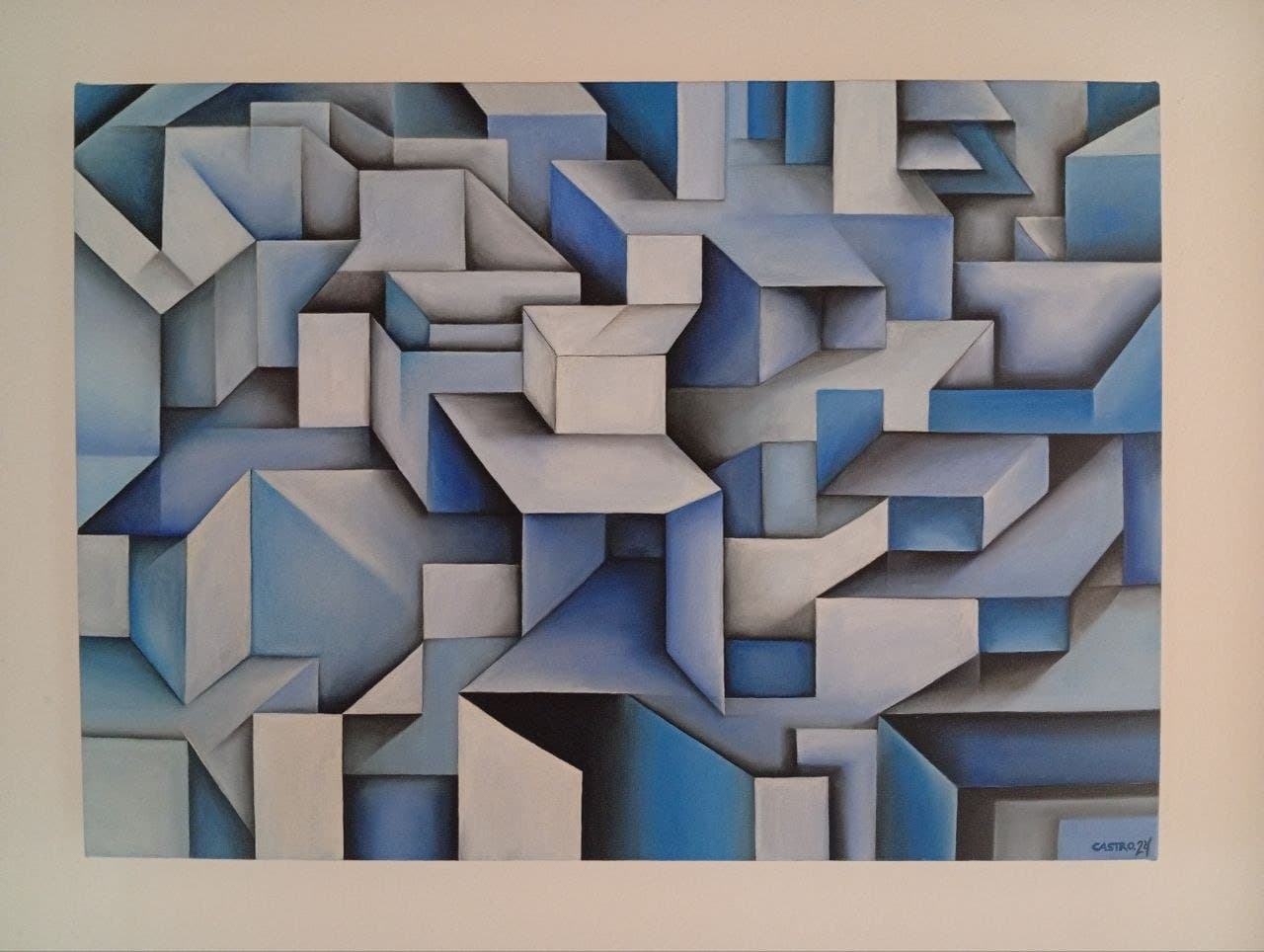 Geometric Dimensions in Blue — view 1