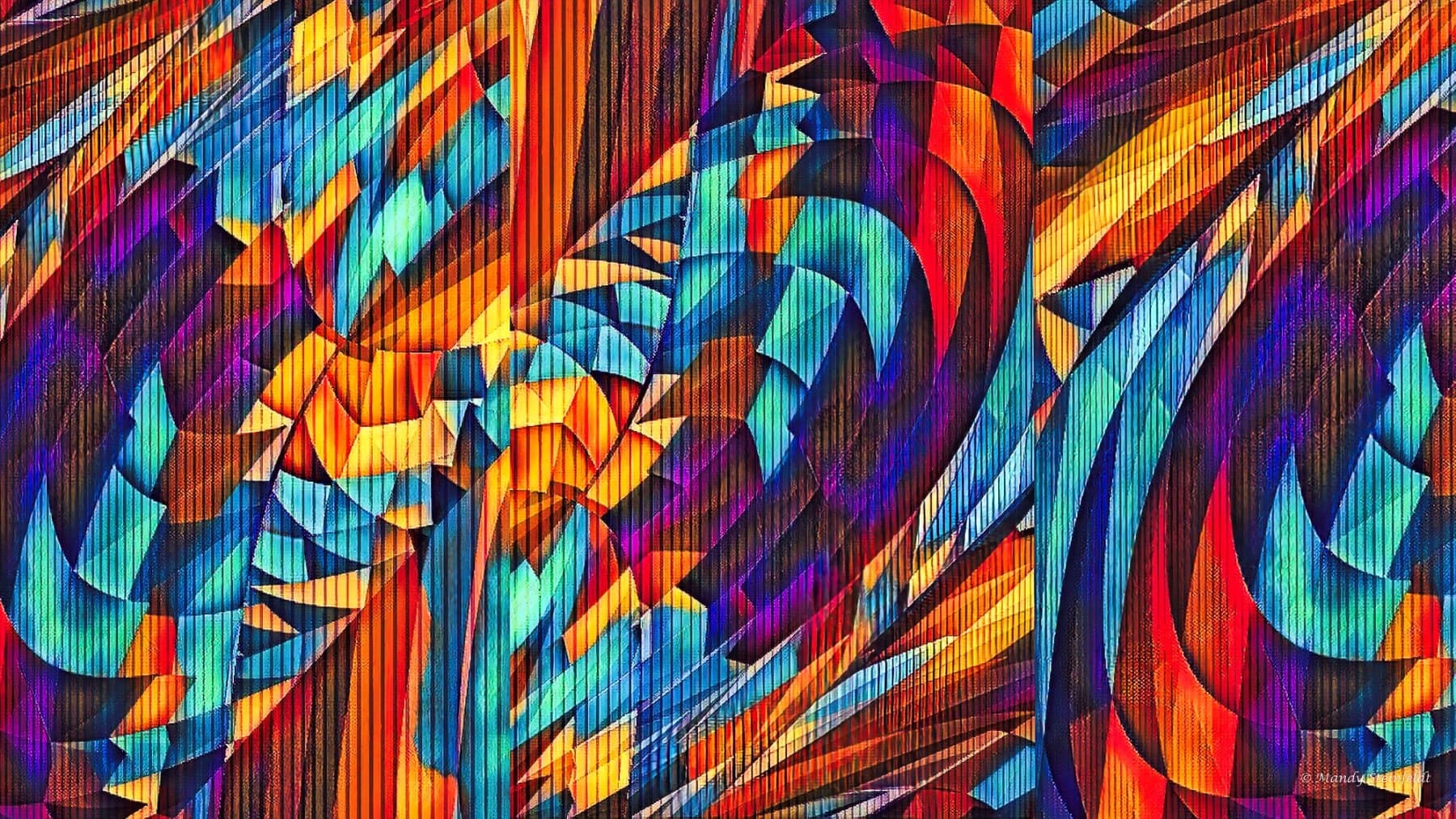 Celestial Dance of Turquoise and Flame — view 1